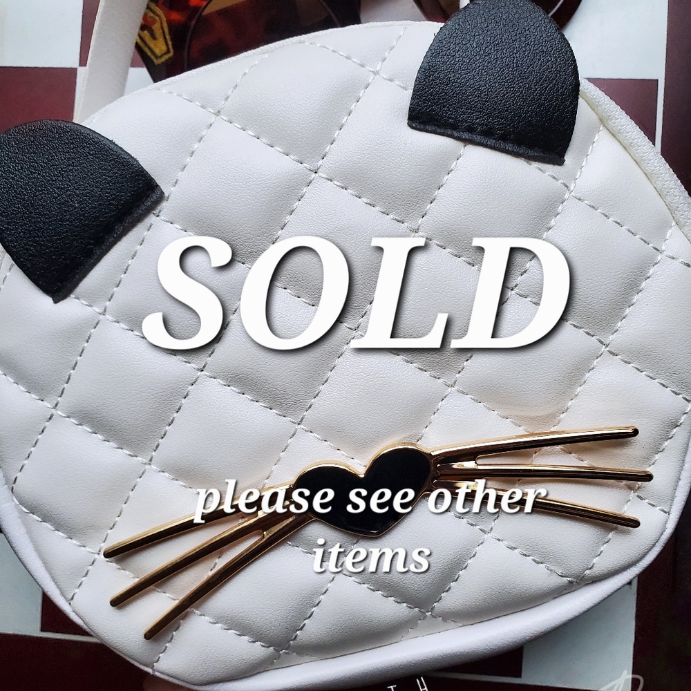 Kate Spade-like Quilted Cat Convertible Handbag